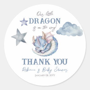 Märchen Traumhafter Drache Baby Shower Runder Aufkleber