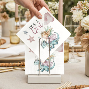 Märchen Traumhafter Drache Rosa Prinzessin Baby Sh Serviette