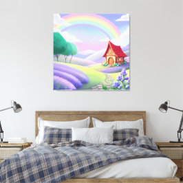 Märchen unter dem Regenbogen Leinwanddruck