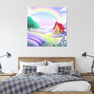 Märchen unter dem Regenbogen Leinwanddruck
