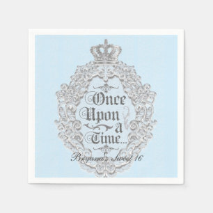 Märchen Vintage Once Upon Blue Prinzessin Serviett Serviette