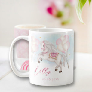 Märchenbaby Pony pinky Ballons stars Girl Kaffeetasse