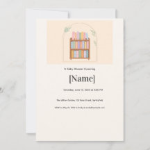 Märchenbuch-Baby-Shower-Einladung, editierbar