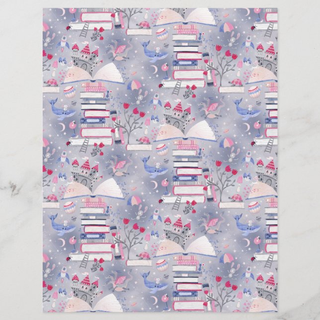 Märchenbuch Burg Grau Scrapbook (Vorderseite)