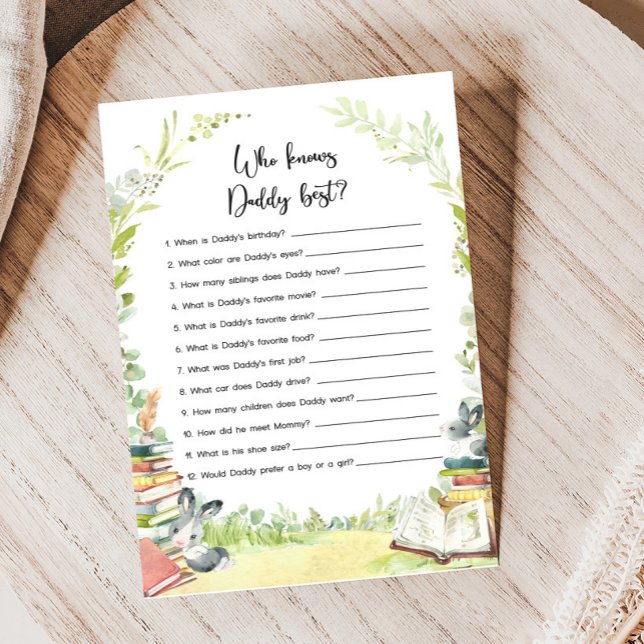 Märchenbuch Neues Kapitel Dusche Wer kennt Daddy S (Storybook Baby Shower Game)