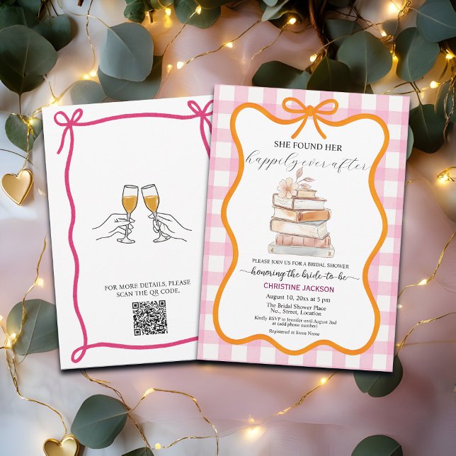 Märchenbuch 'Neues Kapitel' QR-Code Brautparty Einladung (Von Creator hochgeladen)