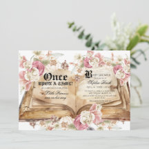 Märchenbuch Rosa Rose Floral Baby Shower