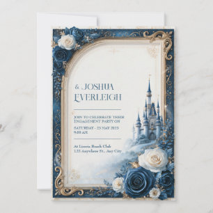 Märchenburg-Einladung zur Hochzeit Midnight Rose Einladung