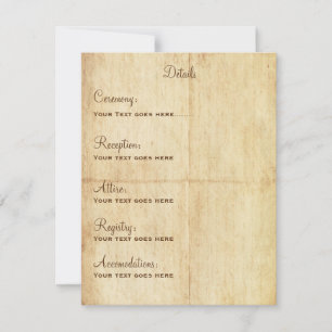 Märchendetails Portriat - Brauner Text Einladung