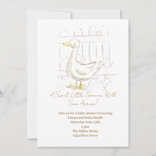 Märchenente Einladung (Vorderseite)