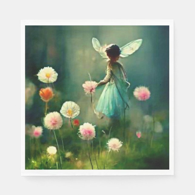 Märchengartendecoupage Serviette (Vorderseite)