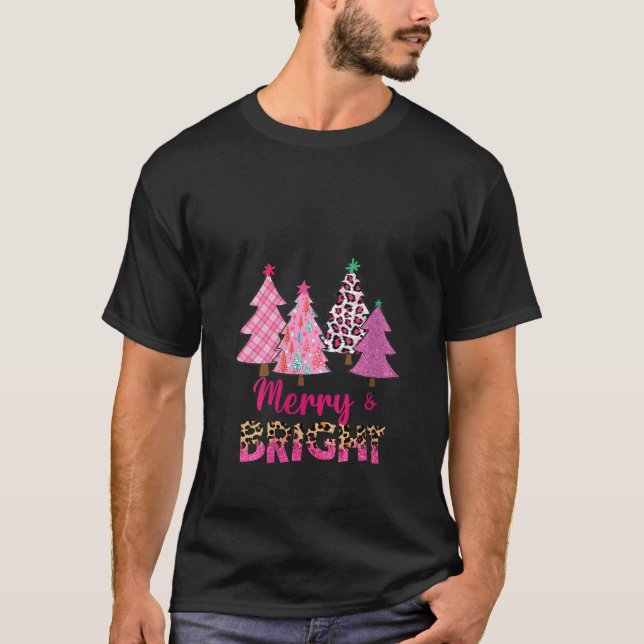 Märchenhaft und hellrosa Weihnachtsbaum Pink C T-Shirt (Vorderseite)