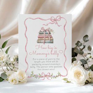 Märchenhaft Vintage Rosa Schleife Wie groß ist Mam Poster