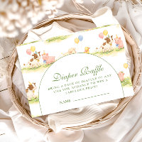 Märchenhafte Bauernhoftiere Pastell-Diaper-Raffle