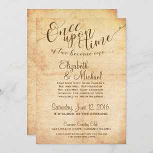 Märchenhafte Einladung einmal zu einer Hochzeit