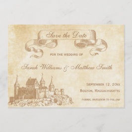 Märchenhafte Hochzeit Sichern des Datums Save The Date