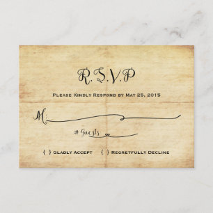 Märchenhafte Hochzeitskarte RSVP - einmal in der Z
