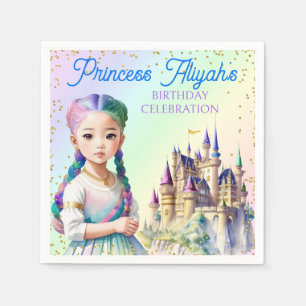 Märchenhafte Pastell-Prinzessin Fantasy-Regenbogen Serviette