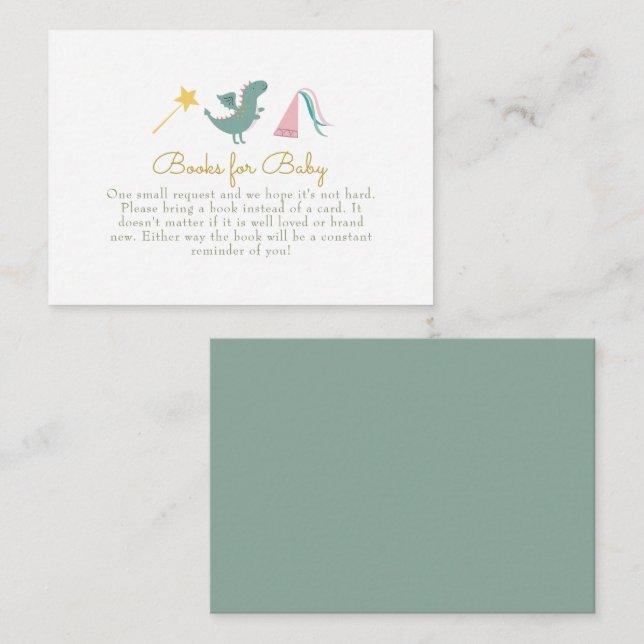 Märchenhafte Princess-Bücher für die Babyverpackun Begleitkarte (Vorne/Hinten)