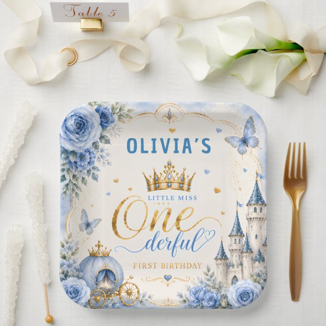 Märchenhafte Prinzessinnen-Geburtstagsfeier Pappteller (Hochzeit)
