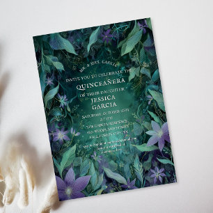 Märchenhafte Sommerfee Verzauberter Wald  Quinceañ Einladung