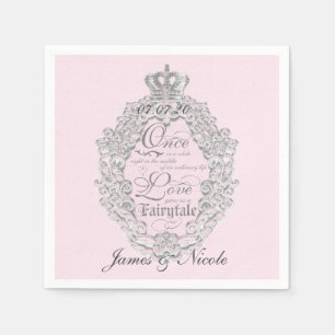Märchenhafte Vintage-Hochzeit Rosa Elegante Servie Serviette