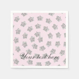 Märchenhafte Vintage-Kronen-Prinzessinnen-Partyser Serviette