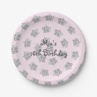 Märchenhafte Vintage Rosa Prinzessin Royal Crown T