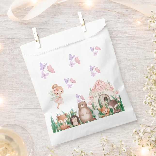 Märchenhafte Waldfee Erstes Geburtstagsgeschenk Geschenktütchen (Ausgeschnitten)