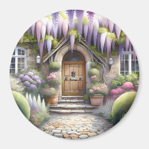 Märchenhafter Cottage-Gartenweg Magnet