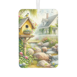 Märchenhafter Landhausgarten-Vogelhaus-Bach Autolufterfrischer