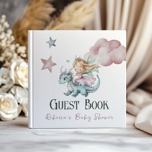 Märchenhafter Traum-Drache Rosa Prinzessin Baby Sh Gästebuch