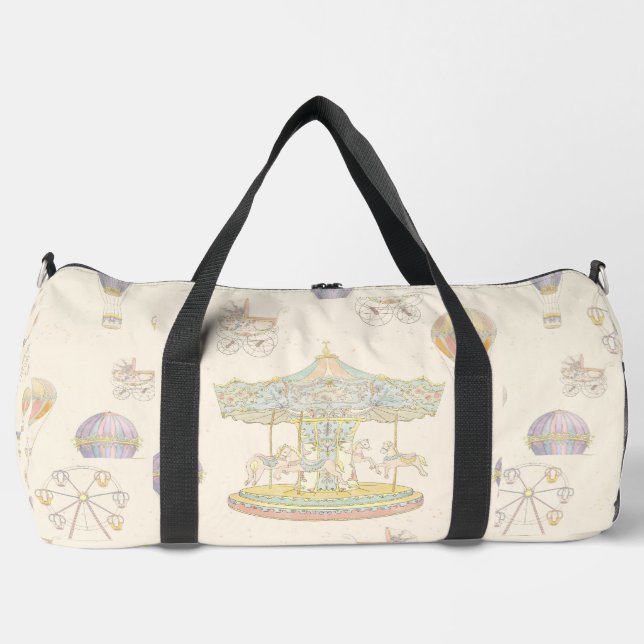 Märchenhafter Vintager Vergnügungspark Duffle Bag (Vorderseite)