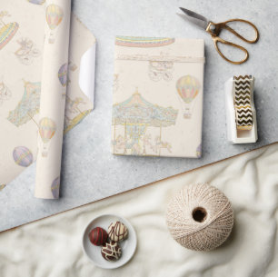 Märchenhafter Vintager Vergnügungspark Geschenkpapier