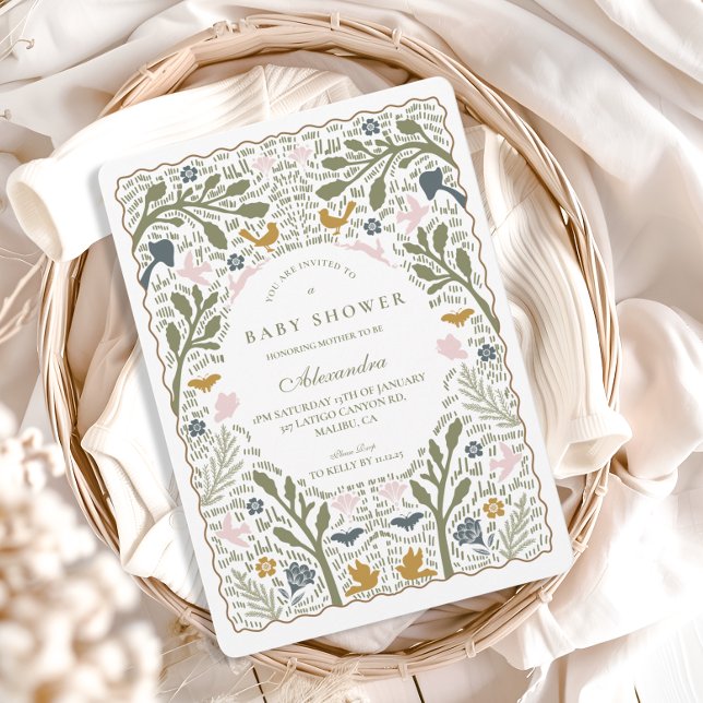 Märchenhaftes botanisches Babyshower Einladung (Von Creator hochgeladen)