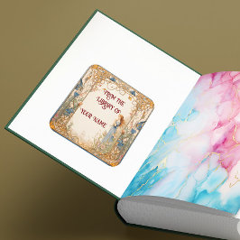 Märchenhaftes Buchzeichen für Ihr Kind Quadratischer Aufkleber