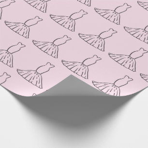 Märchenhaftes Hochzeitskleid Romantisches Rosa Nah Geschenkpapier