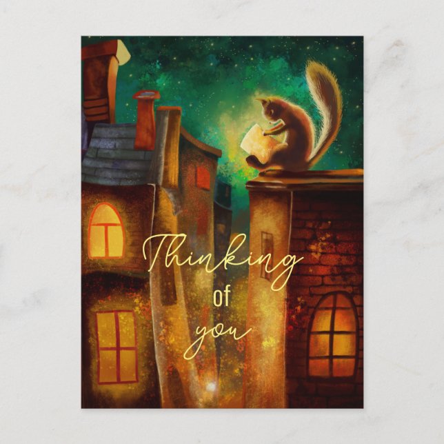 Märchenhaftes Nachtlesen individuell anpassbar Postkarte (Vorderseite)