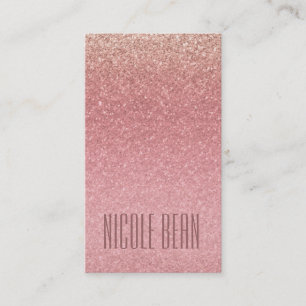 Märchenhaftes Pink Glitter Glam Glamour Chic Custo Visitenkarte