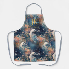 Märchenhirnblaue Farbtöne für Monogram Schürze