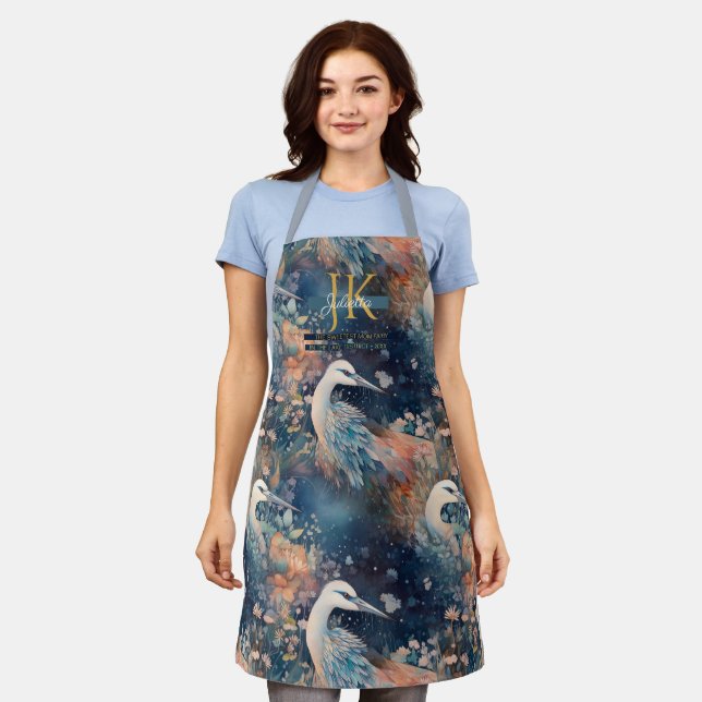 Märchenhirnblaue Farbtöne für Monogram Schürze (Getragen)
