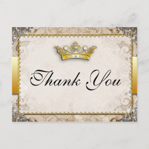 Märchenhochzeit Danke Postkarte