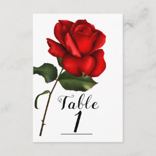 Märchenhochzeit-Geschichtenbuch Rote Rose Tischnum Einladung