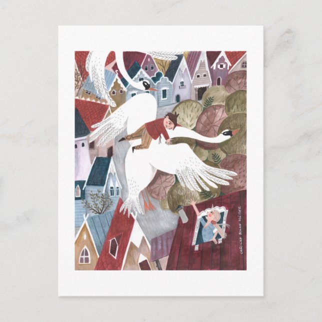 Märchenjunge Feiertagspostkarte (Vorderseite)