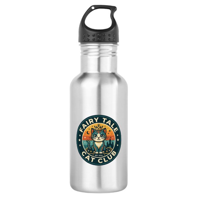 Märchenkatze Süße Kitty Design - Märchenkatze  Edelstahlflasche (Vorderseite)