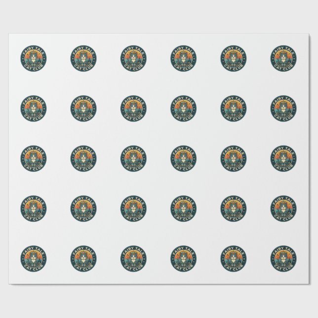 Märchenkatze Süße Kitty Design - Märchenkatze  Geschenkpapier (Flach)