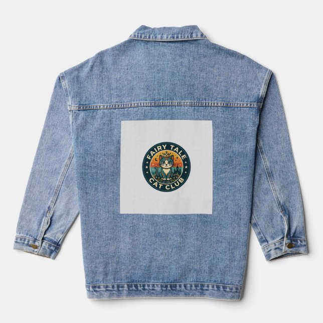 Märchenkatze Süße Kitty Design - Märchenkatze  Jeansjacke (Rückseite)