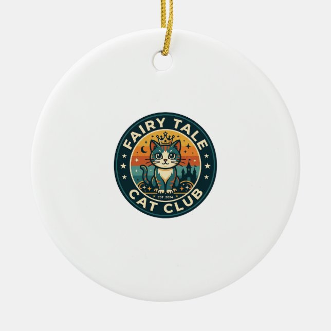 Märchenkatze Süße Kitty Design - Märchenkatze  Keramik Ornament (Vorne)