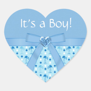 Märchenland-blauer Flamingo-neue Baby-Aufkleber Herz-Aufkleber