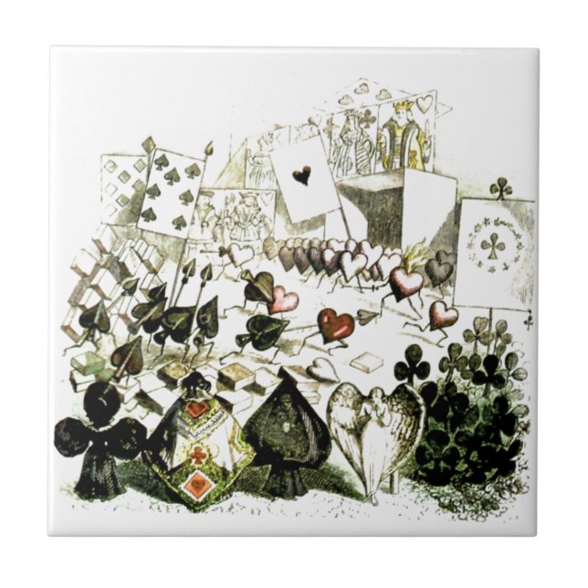 Märchenland-esque Holzschnitt des 19. Jahrhunderts Fliese (Vorderseite)